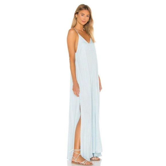 Indah Rain Simple Spaghetti Strap Maxi Dress in Ice Size M/L - Picture 2 of 10